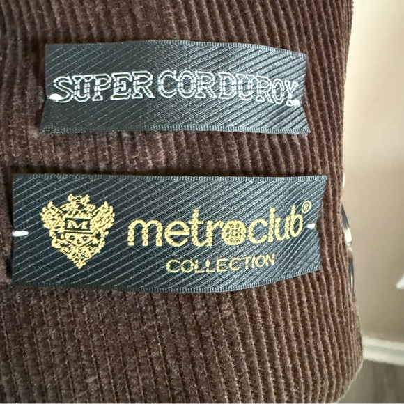 NWT Metro Club Collection Dark Brown Corduroy Blazer Academia Professor Mens 46L - Picture 10 of 13